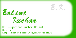 balint kuchar business card